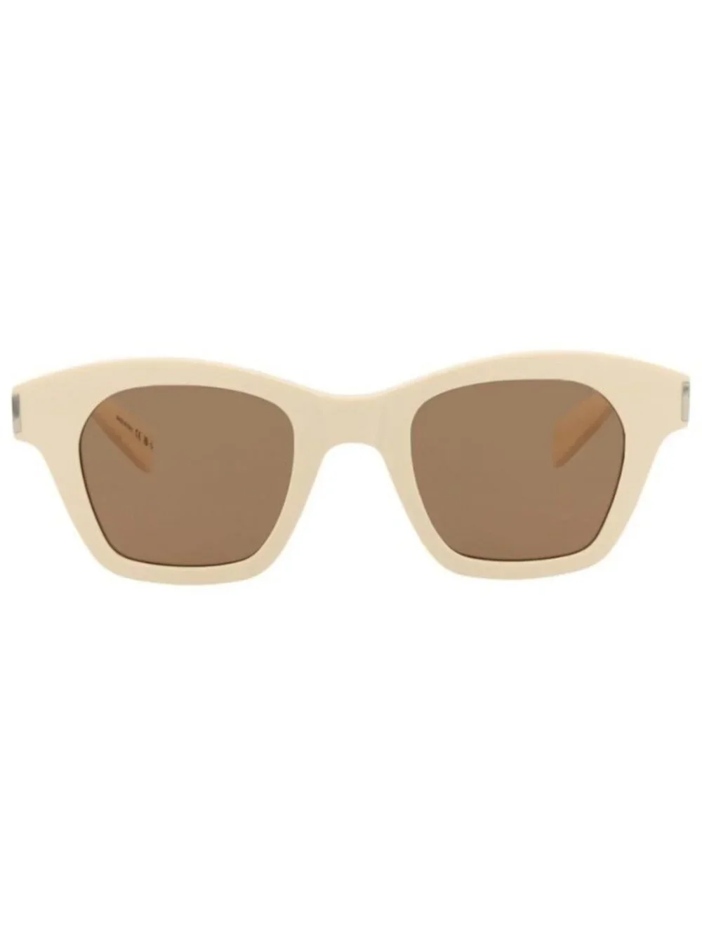 New Saint Laurent Unisex Square/Rectangle Ivory Ivory Brown Fashion Designer Sun